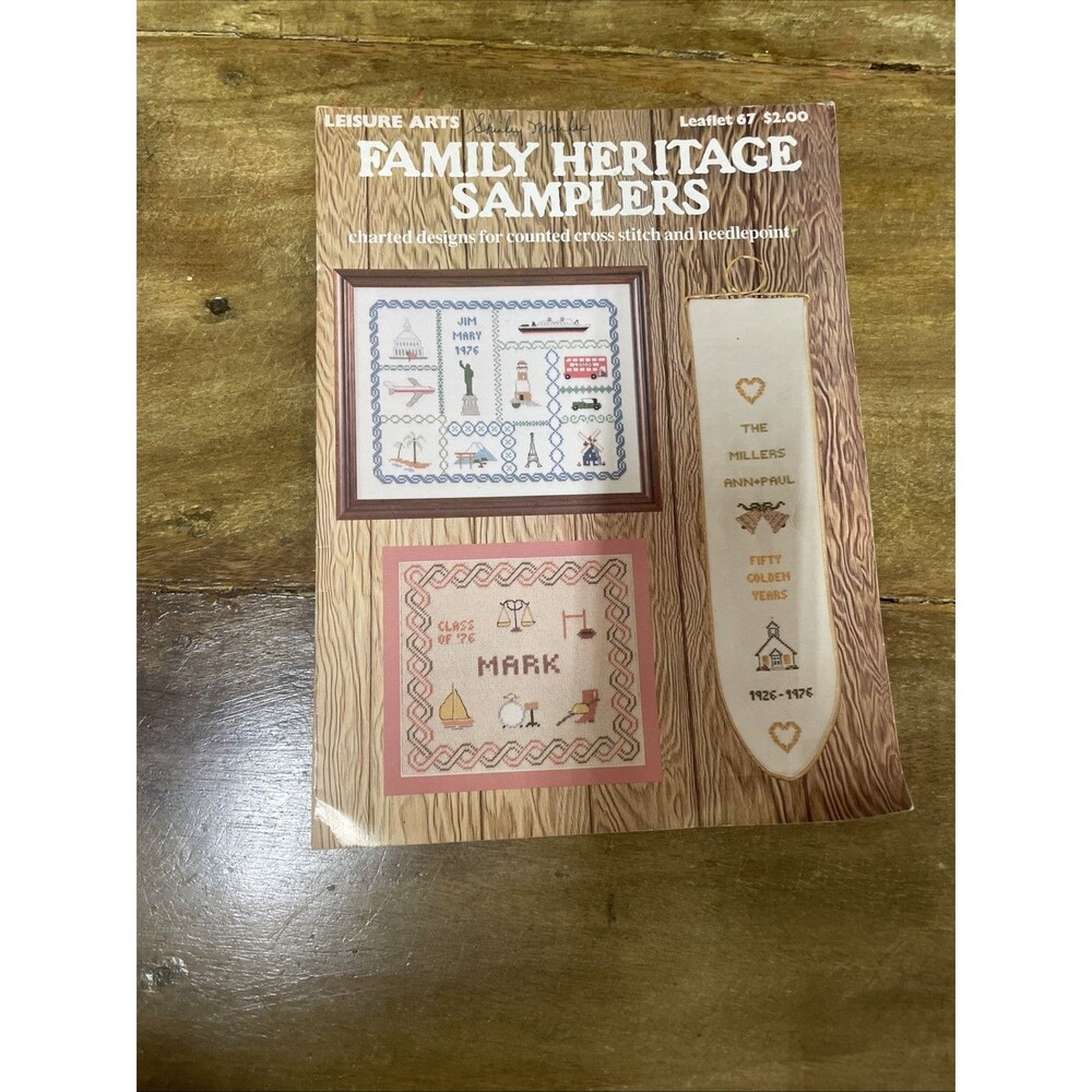 Family Heritage Samplers Cross Stitch Leaflet from Leisure Arts